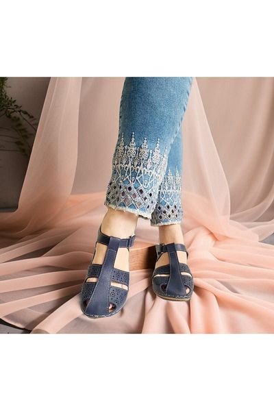 GEZER Women's Daily Velcro Adjustable Closed Front Sandals