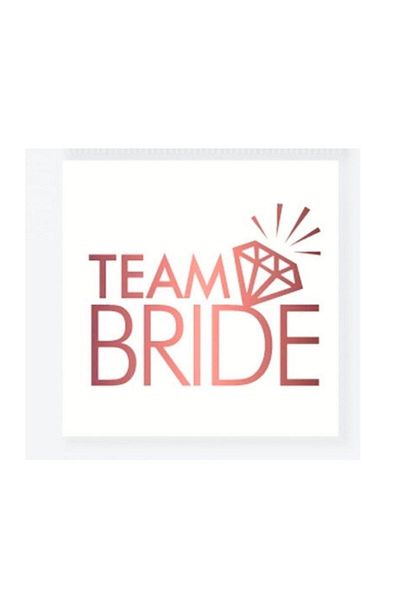 parti sürprizi Bachelorette Party Team Bride Rose Golg Foil Napkin 16 Pieces