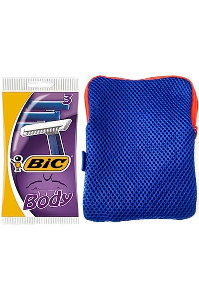 Bic Bath Body Shaving Razor with 3-Piece Bag + Special Blue Bag