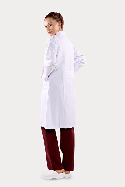 Aydın Online Uzun Kol Beyaz Uzun Boy Klasik Yaka Doktor Hemşire Öğretmen Önlüğü Alpaka Kumaş