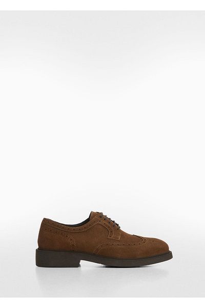 MANGO Man Wildleder-Blucher-Schuhe