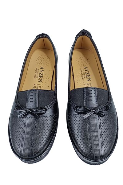 Ayzen SİA BAG AYZEN COMFORTLİNE ORTHOPEDIC NON-SLIP SOLE BREATHABLE FOOTS WOMEN'S FOOTS WITH RUBBER BOW