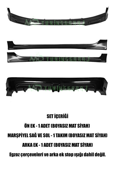 mdtuninggaraj Honda Civic Fd6 2010-2011 Makyajlı Kasa Uyumlu Boyasız Plastik ...