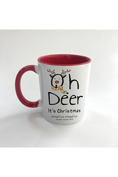 Kırtasiye Ofisi كوب سينجيل بيلز مطبوع باللون الأحمر ميجا للعام الجديد