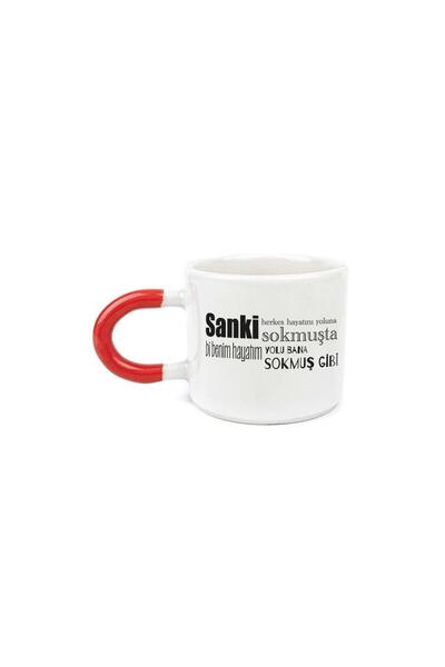 Kırtasiye Ofisi Sanki Herkes Hayatını Yoluna Sokmuşta Baskılı Kırmızı Kulplu ...