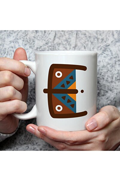 Kırtasiye Ofisi كوب أبيض مطبوع عليه حرف Safari E