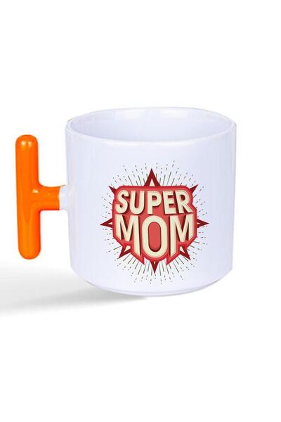 Kırtasiye Ofisi كوب سوبر موم باللون الأحمر مع مقبض برتقالي