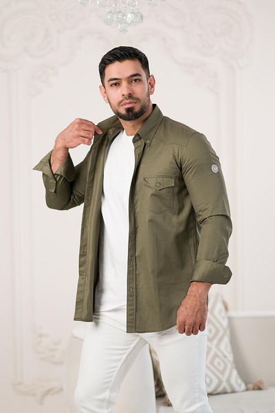Paul Martin Βαμβακερό πουκάμισο Slimfit - Διπλό κάλυμμα και τσέπες