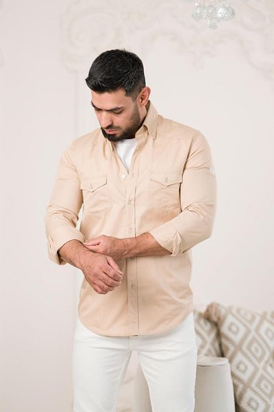 Paul Martin Βαμβακερό πουκάμισο Slimfit - Διπλό κάλυμμα και τσέπες
