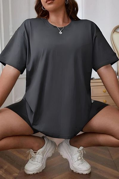 BayBayan Γυναικείο μπλουζάκι Loose Fit - Crew Neck, κοντομάνικο