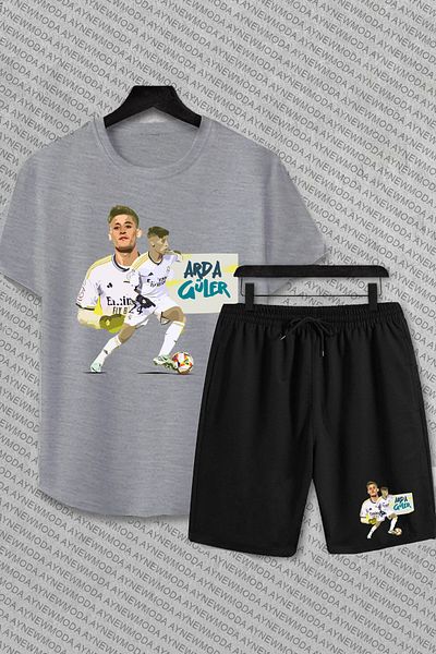 aynewmoda Güller Printed T-shirt and Shorts Set