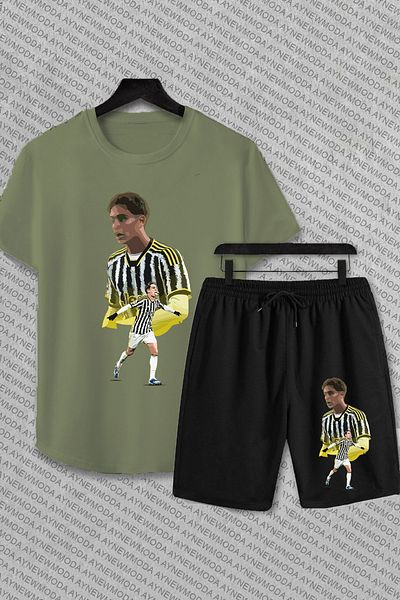 aynewmoda Set tricou și pantaloni scurți Kenan cu imprimeu stea