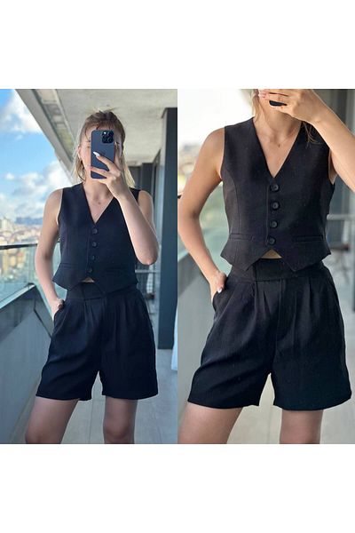 Bak'ap City Size Short Velcro Linen Shorts