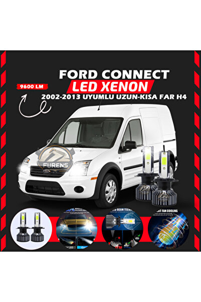 Furens Ford Connect 2002-2013 Uzun - Kısa Far Uyumlu Şimşek Etkili Led Xenon ...