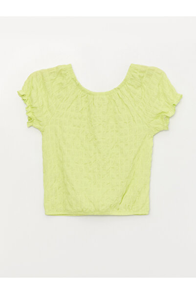 LC Waikiki Tricou pentru fete cu mânecă scurtă cu decolteu