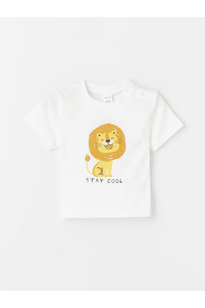 LC Waikiki T-shirt z krótkim rękawem i okrągłym dekoltem dla chłopca