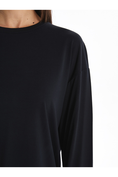 LC Waikiki Női tunika - Crew nyakú, tömör, hosszú ujjú