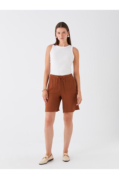 LC Waikiki Bequeme, vorgeformte Damen-Shorts mit elastischem Bund