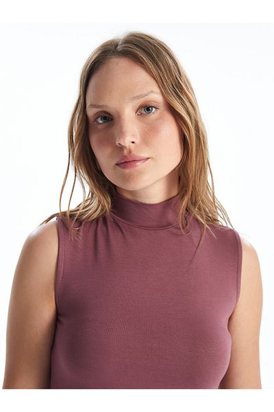LC Waikiki Solides Damen-Tanktop mit Stehkragen