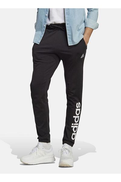 adidas Παντελόνι Jogger με λογότυπο Essentials μονό ζέρσεϊ με κωνική ελαστική μανσέτα