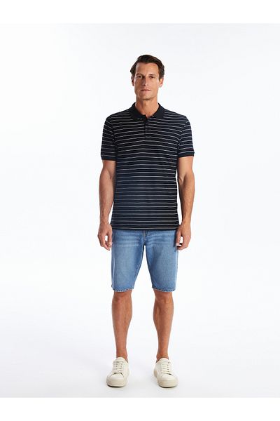 LC Waikiki Striped Polo Neck Men's T-Shirt - Short Sleeve