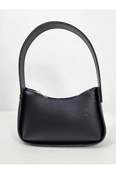 bag&more Kadın Düz Desenli Beyaz Baget Çanta