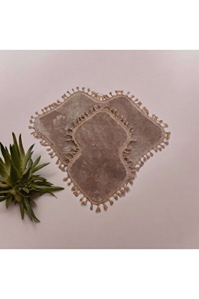 ALTUN CARPET Комплект от 2 плюшени постелки за баня с помпон и ресни - 60x100+50x60