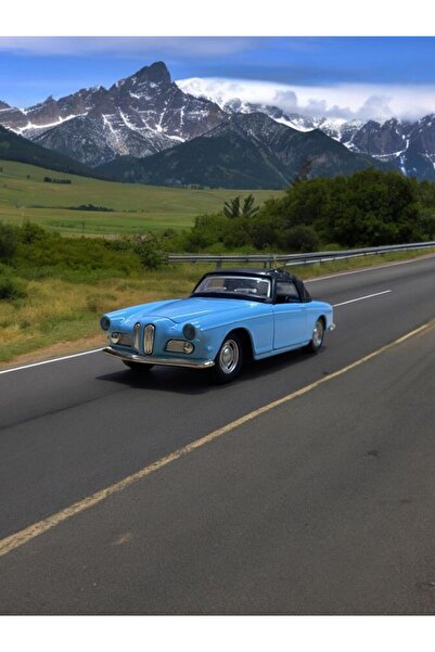 Nostaljik Lezzetler Nostaljik Metal Çek Bırak Araba Mavi Kapılar Açılır ( 1/3...