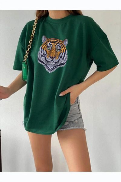 Evomind Μπλουζάκι Unisex Oversize - Tigre Printed