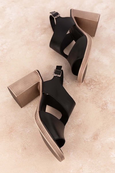 Gondol Дамски сандали на ток от естествена кожа TLH.920