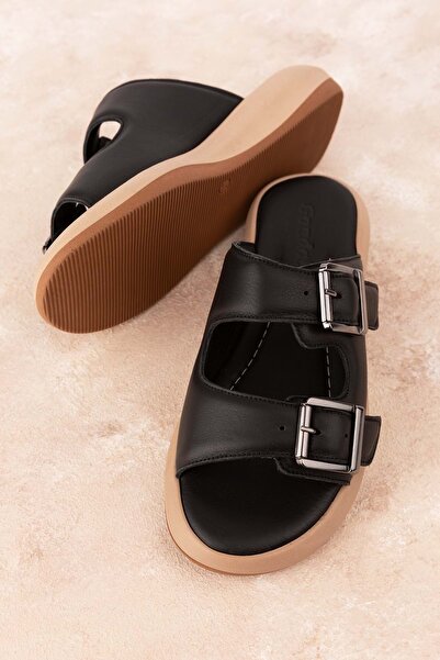 Gondol Γυναικείες άνετες παντόφλες από γνήσιο δέρμα διπλό Velcro Iz.2300