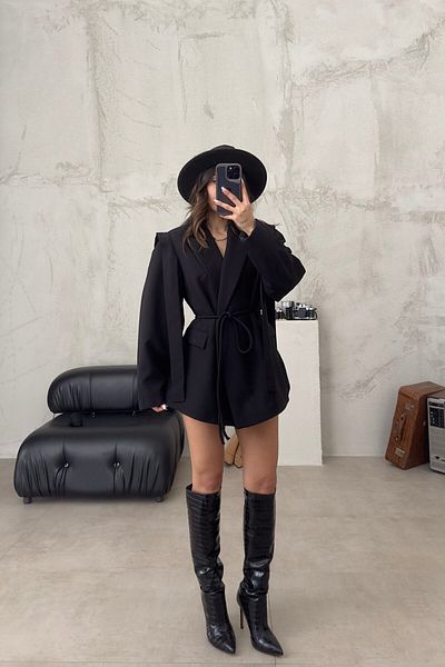 Solena Kurtka damska New Season z paskiem i oversize