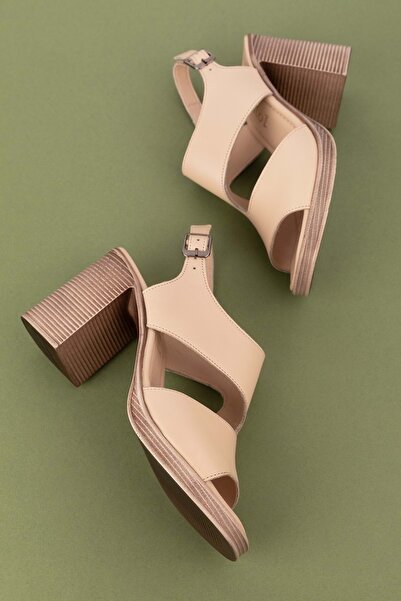 Gondol Γυναικεία πέδιλα με τακούνι από γνήσιο δέρμα Tlh.920