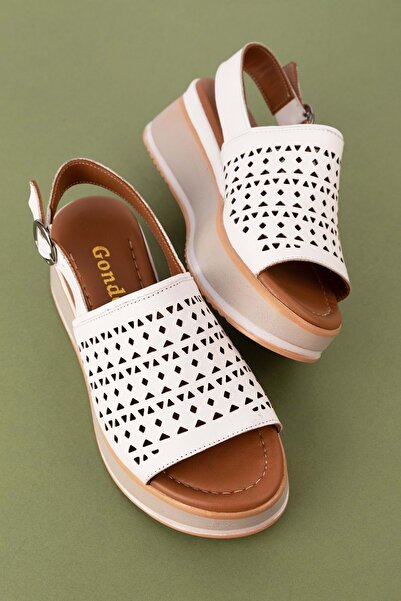 Gondol Жіночі босоніжки з натуральної шкіри на платформі Mlk.5353