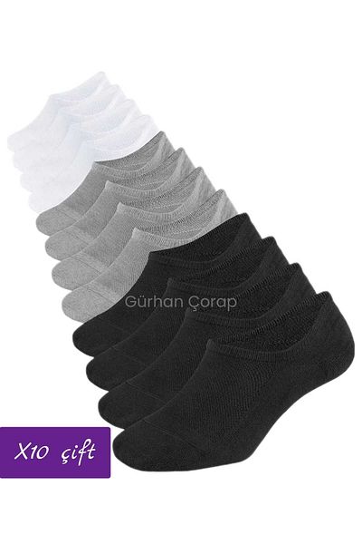Gürhan Çorap 10 чифта унисекс памучни спортни чорапи - Комплект невидими чорапи