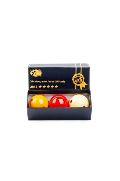 bilardomalzemem Süper Pro Cup Benekli 3 Top Carom Bilardo Top Seti 61.5 mm
