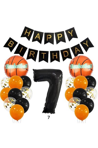 DÜVENCİ TİCARET Birthday Basketball Themed Balloon Set - Concepti