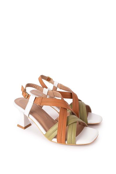Gondol Pantofi cu toc de damă din piele naturală colorați - Ast.6126