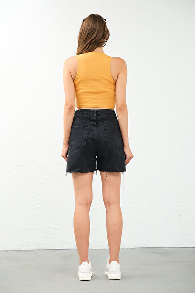 PUNKY CAT Yellow Low-cut Crop Top - Women's Stylish Blouse