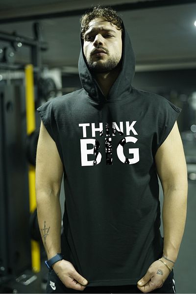 Oxlade CBUM THINK Big Fitness Tank Top - Hooded, 100% Cotton, Oxlade® Fabric