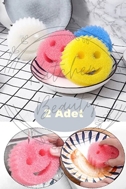 Kitchen Beauty Gülen Yüz Bulaşık Süngeri Lekelere Karşı Ekstra Güçlü Temizlik...