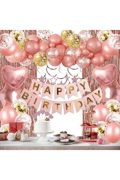 DÜVENCİ TİCARET Happy Birthday Balloon Set for Birthday - Concept