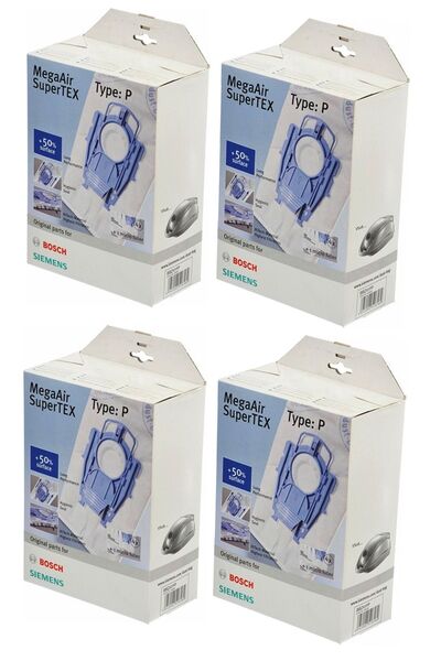 optream Siemens Vs 08G 2511 - 16 كيس غبار متوافق مع المكنسة الكهربائية (4 صنا...