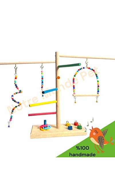 NOTREMONDEPET Ahşap El Yapımı Kuş Tünek