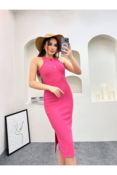 İLKCET MODA Οθωμανικό φόρεμα με σκίσιμο μίντι