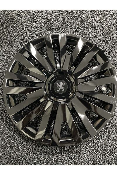 YILAPJANT Peugeot 206 + 15" Inç KIRILMAZ JANT KAPAĞI SİYAH 4 adet