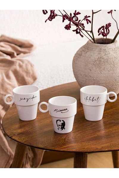 LC Waikiki Ataturk Printed Ceramic Mug 3-Piece city