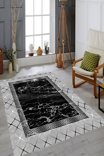 YTR HOME Dijital Baskı Yıkanabilir Kaymaz Taban Dekoratif Salon Mutfak Halısı...