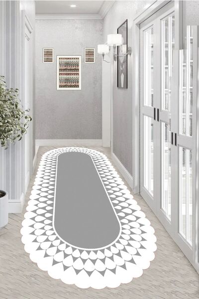 YTR HOME Dijital Baskı Yıkanabilir Kaymaz Taban Dekoratif Salon Mutfak Halısı...