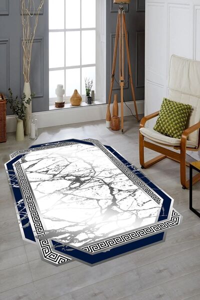 YTR HOME Dijital Baskı Yıkanabilir Kaymaz Taban Dekoratif Salon Mutfak Halısı...